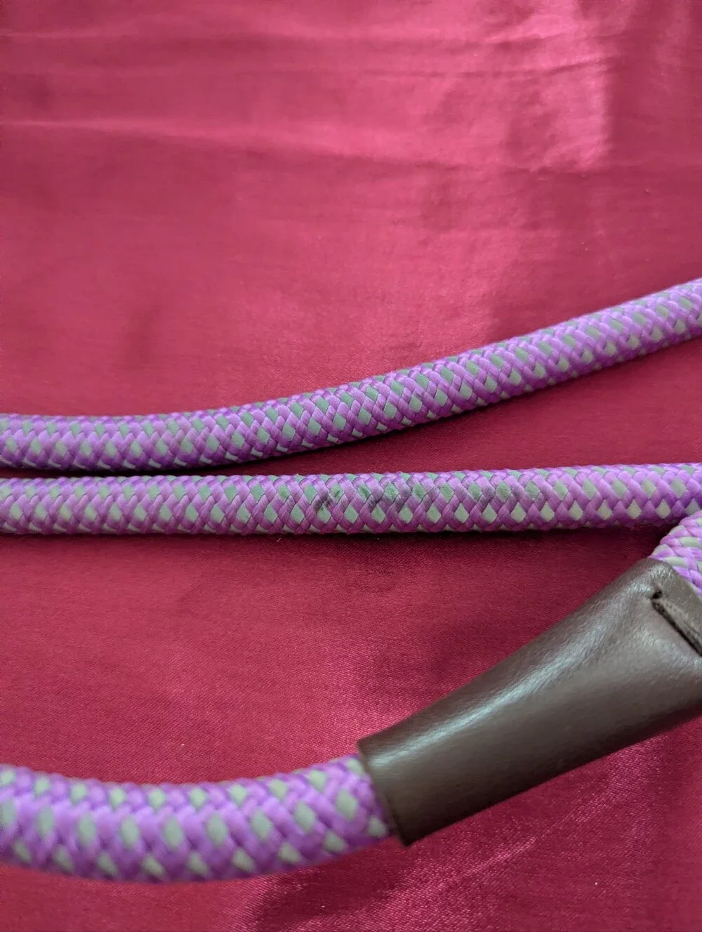 2 FIDA Dog Slip Lead Leashes Reflective Purple 5ft